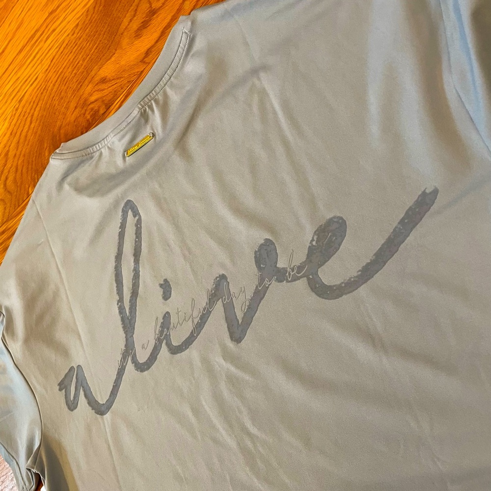Gymshark x Whitney Simmons Beautiful Day to Be Alive Overzied Tshirt Blue- Small